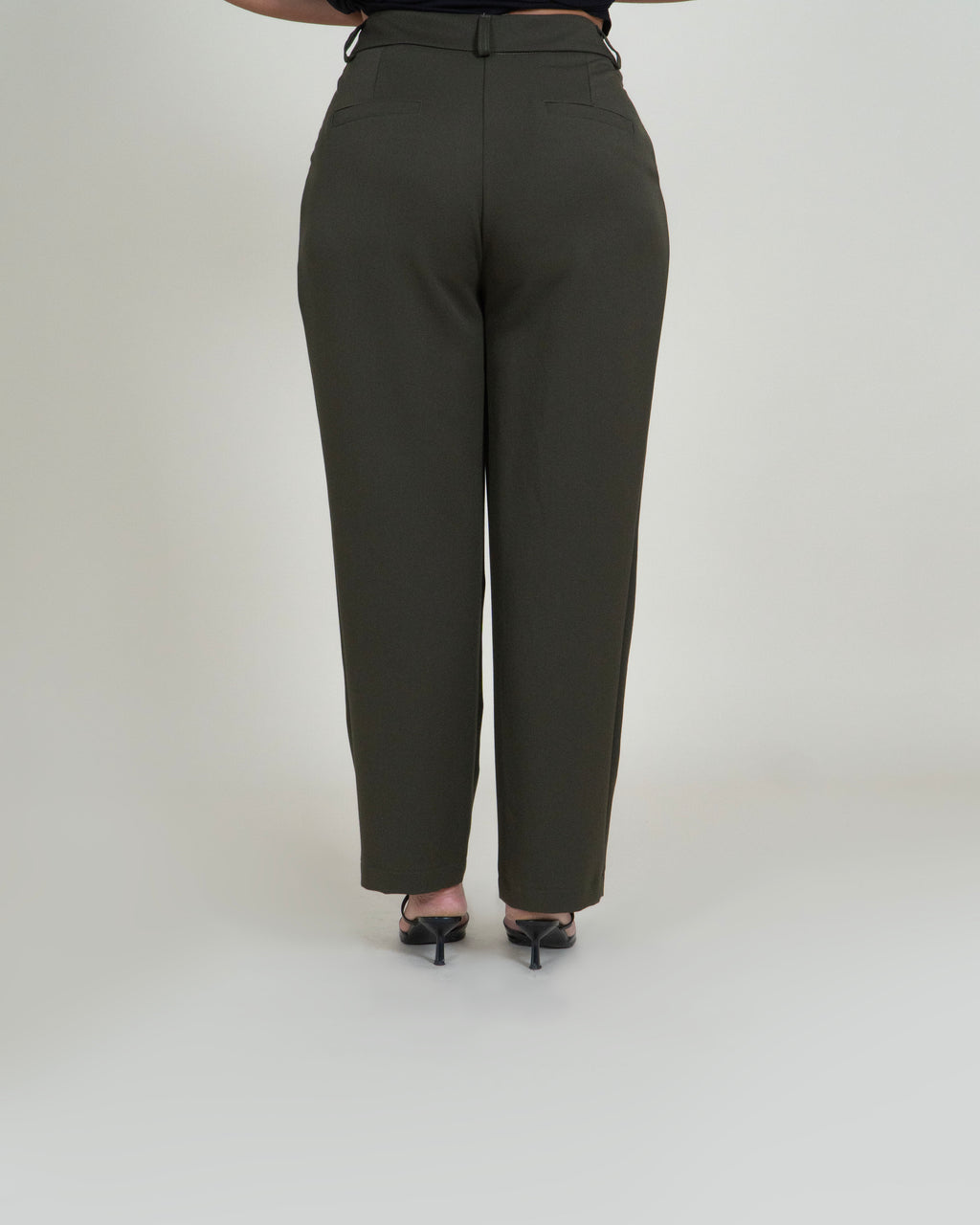 Pantaloni Verdi con Pinces|Colore:Verde militare