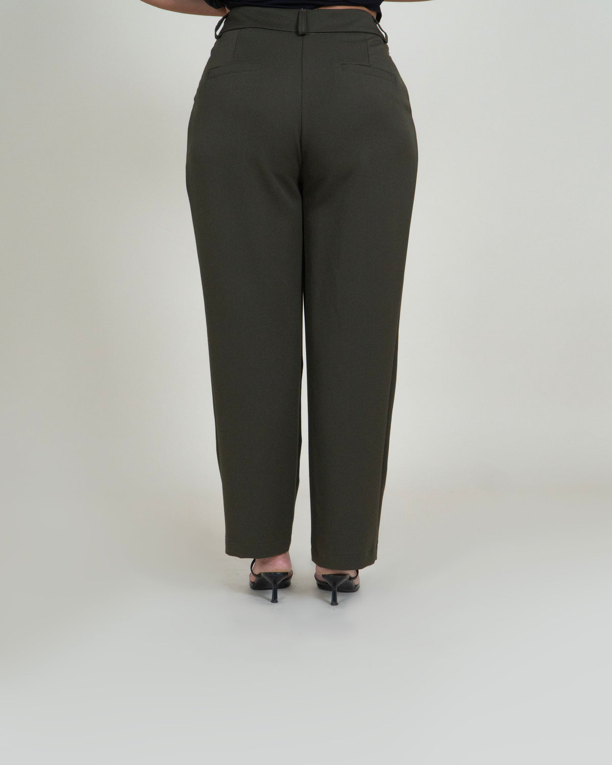 Pantaloni Verdi con Pinces|Colore:Verde militare