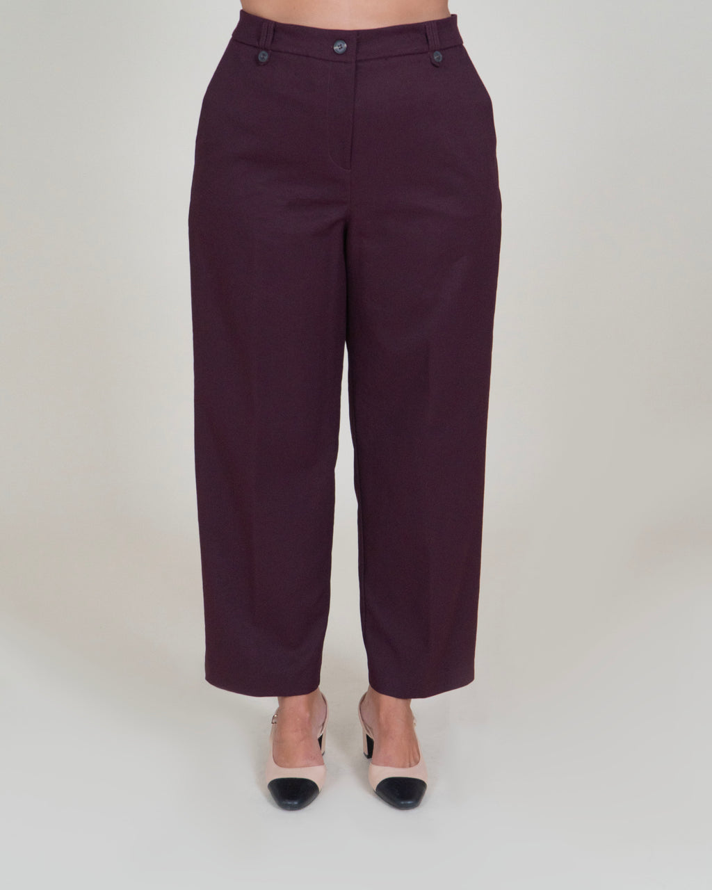 Pantaloni Ampi Capri|Colore:Bordeaux