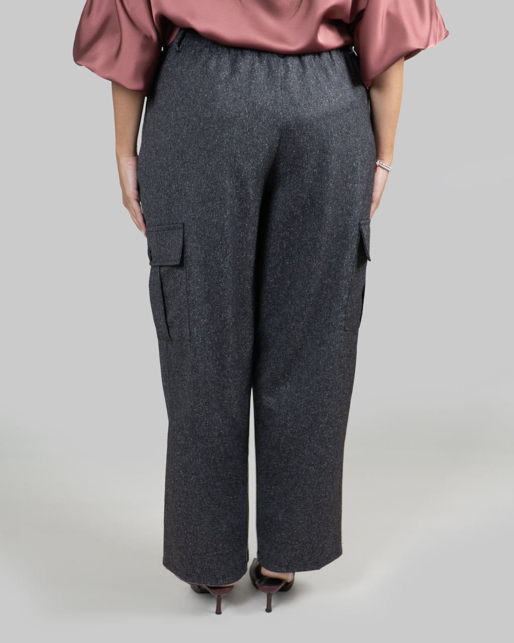 Pantaloni Cargo in Grisaglia con Tasconi|Colore:Grigio