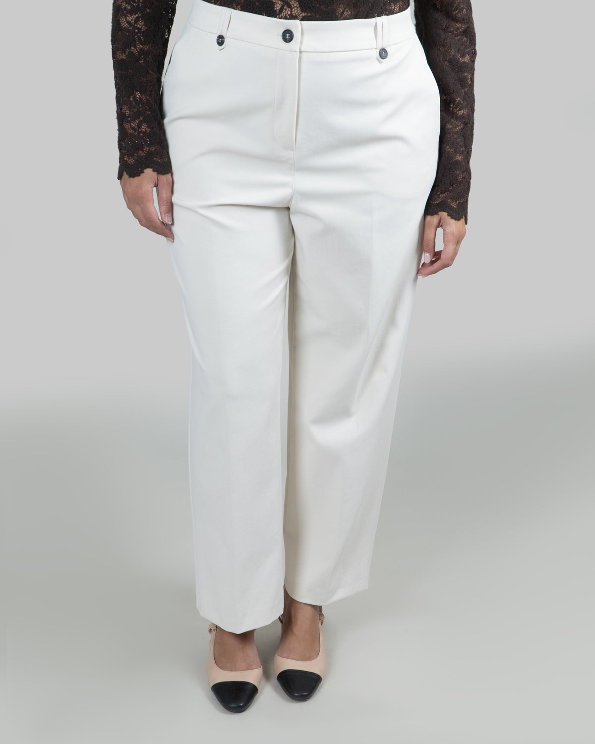 Pantaloni Ampi Capri|Colore:Burro