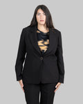 Blazer monopetto in cady|Colore:Nero