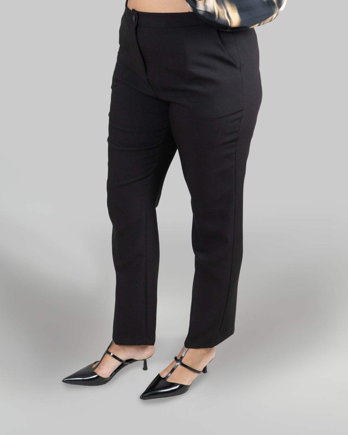 Pantaloni eleganti dritti in cady|Colore:Nero