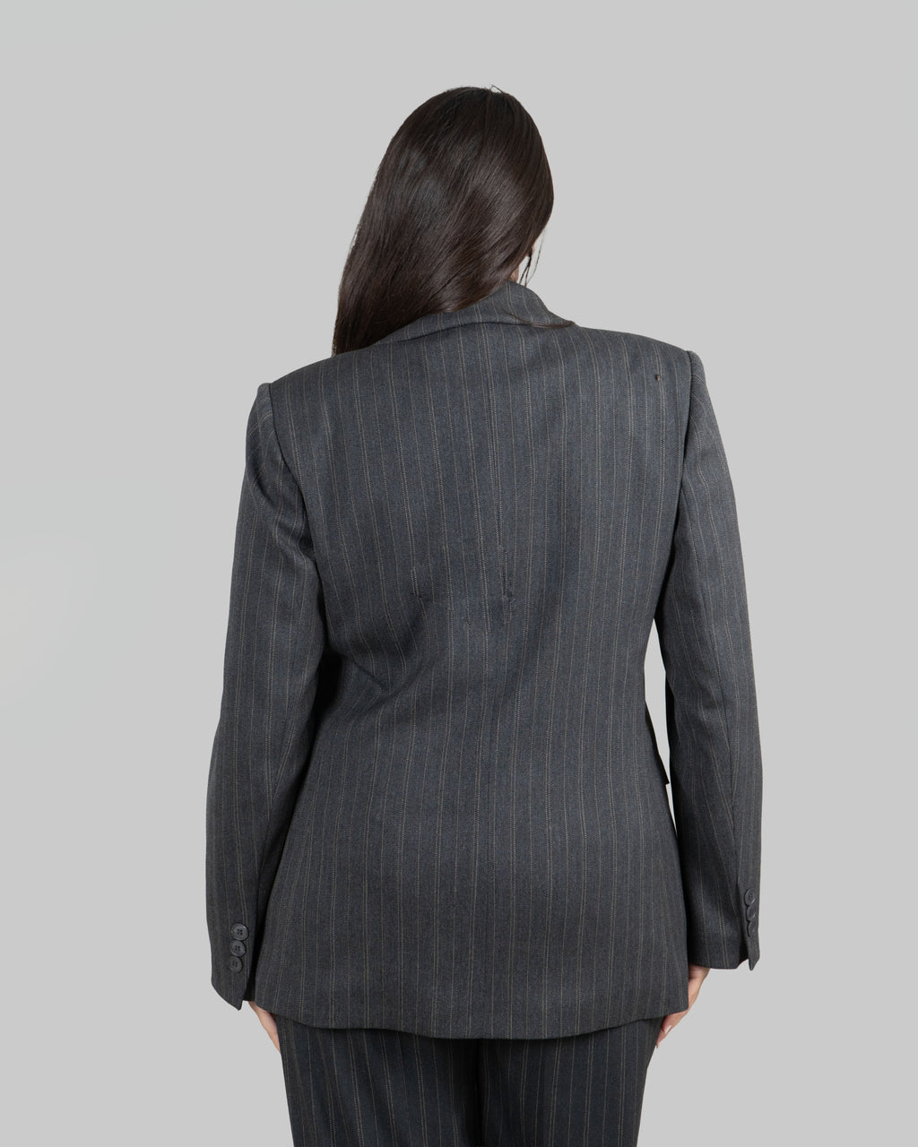 Blazer Gessato Monopetto|Colore:Grigio