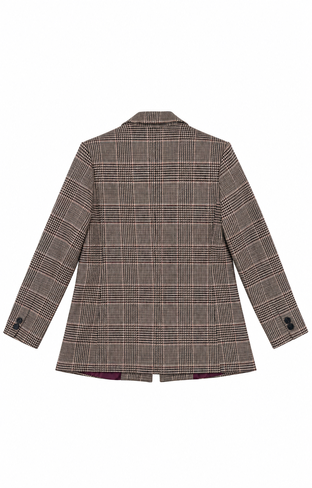 Blazer Monopetto Principe di Galles Bordeaux|Colore:Bordeaux
